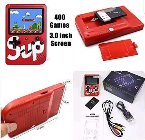 400 in 1 Sup Video Games Portable, Led Screen and USB Rechargeable, Handheld Console.