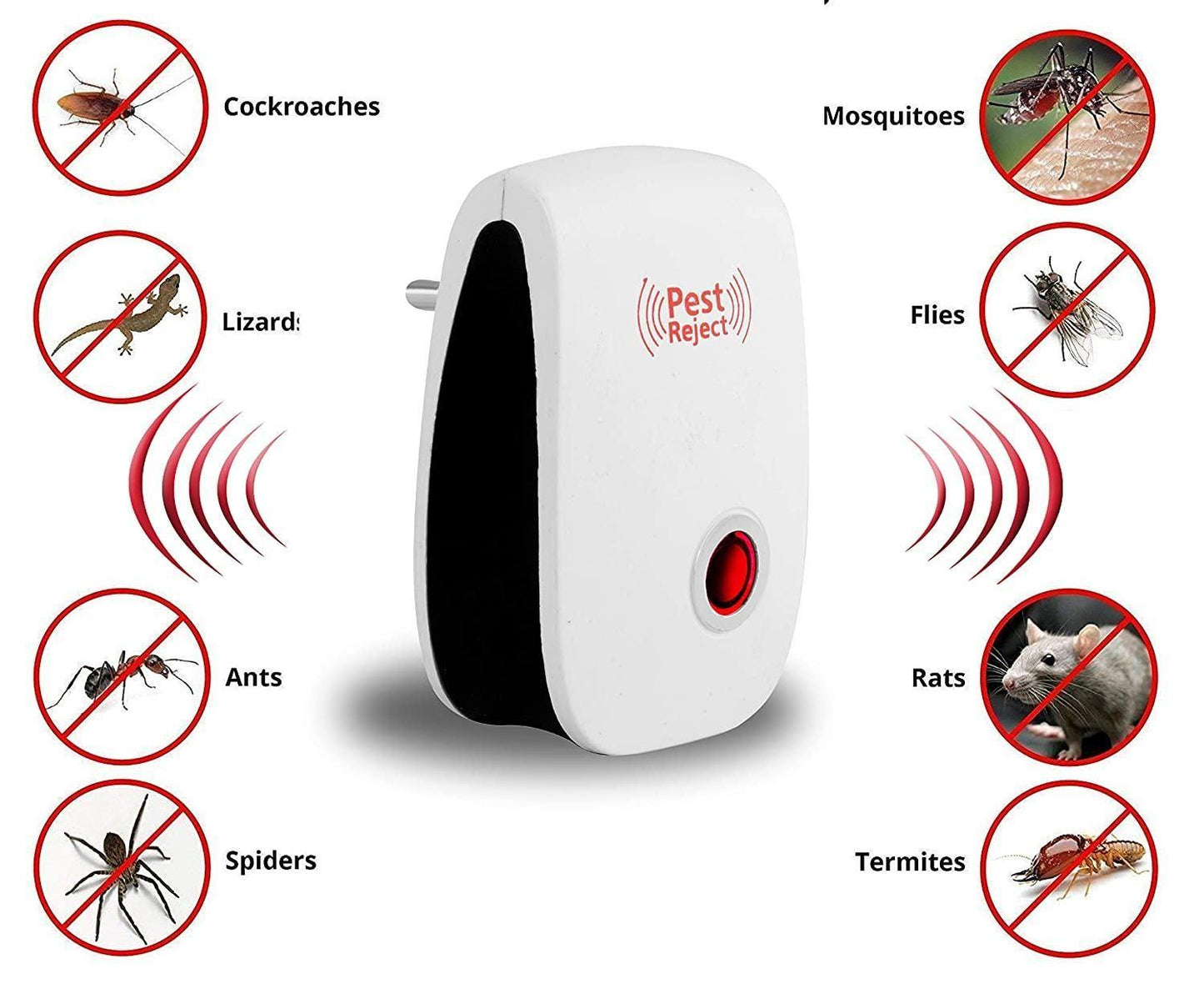 Pest Repeller- Ultrasonic Pest Repeller for Mosquito, Cockroaches, etc Insect Pest Control Electric Pest Repelling (Pack of 1)
