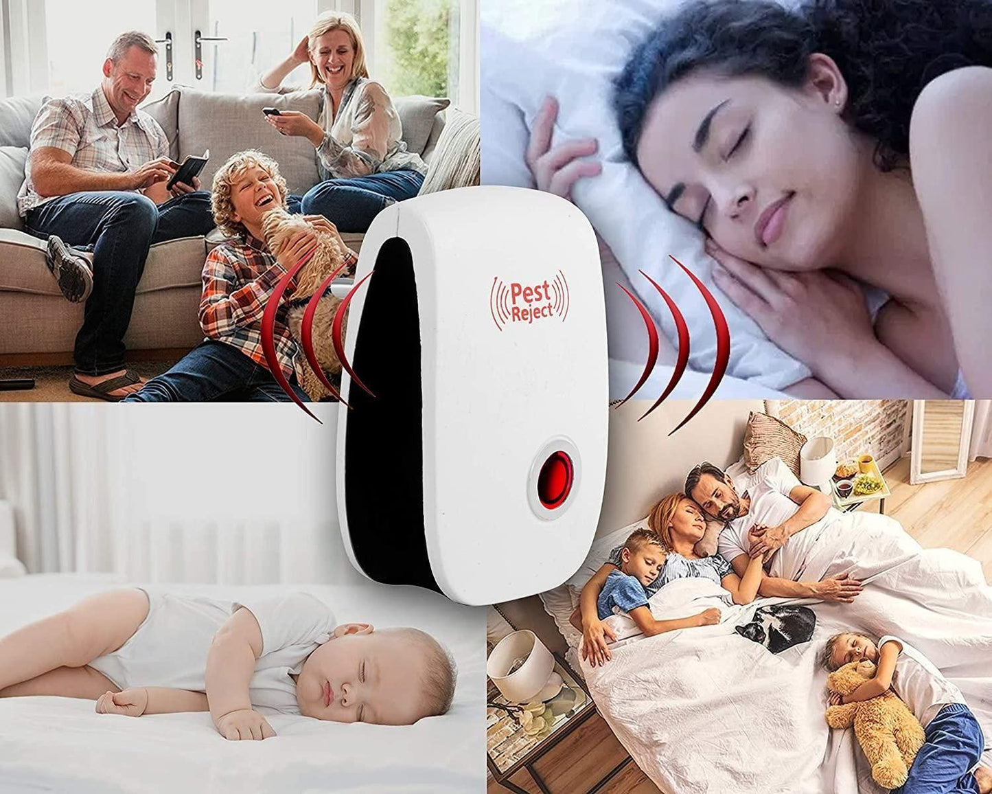 Pest Repeller- Ultrasonic Pest Repeller for Mosquito, Cockroaches, etc Insect Pest Control Electric Pest Repelling (Pack of 1)